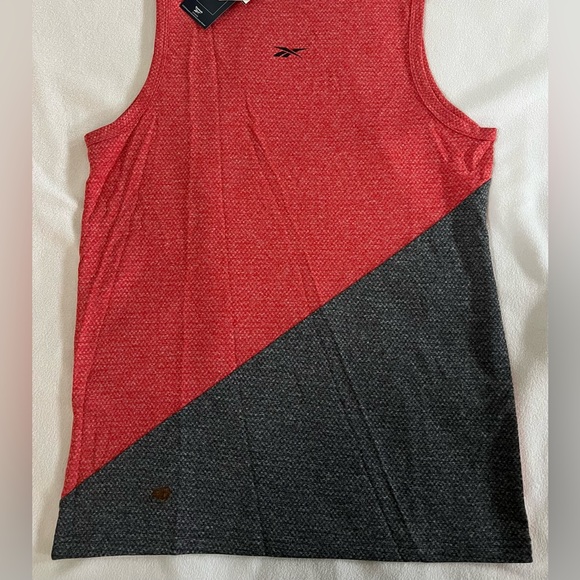 Reebok Men's Workout Ready Melange Tank STYLE FK6224 RED/GREY SIZE SMALL NWT - Picture 10 of 16